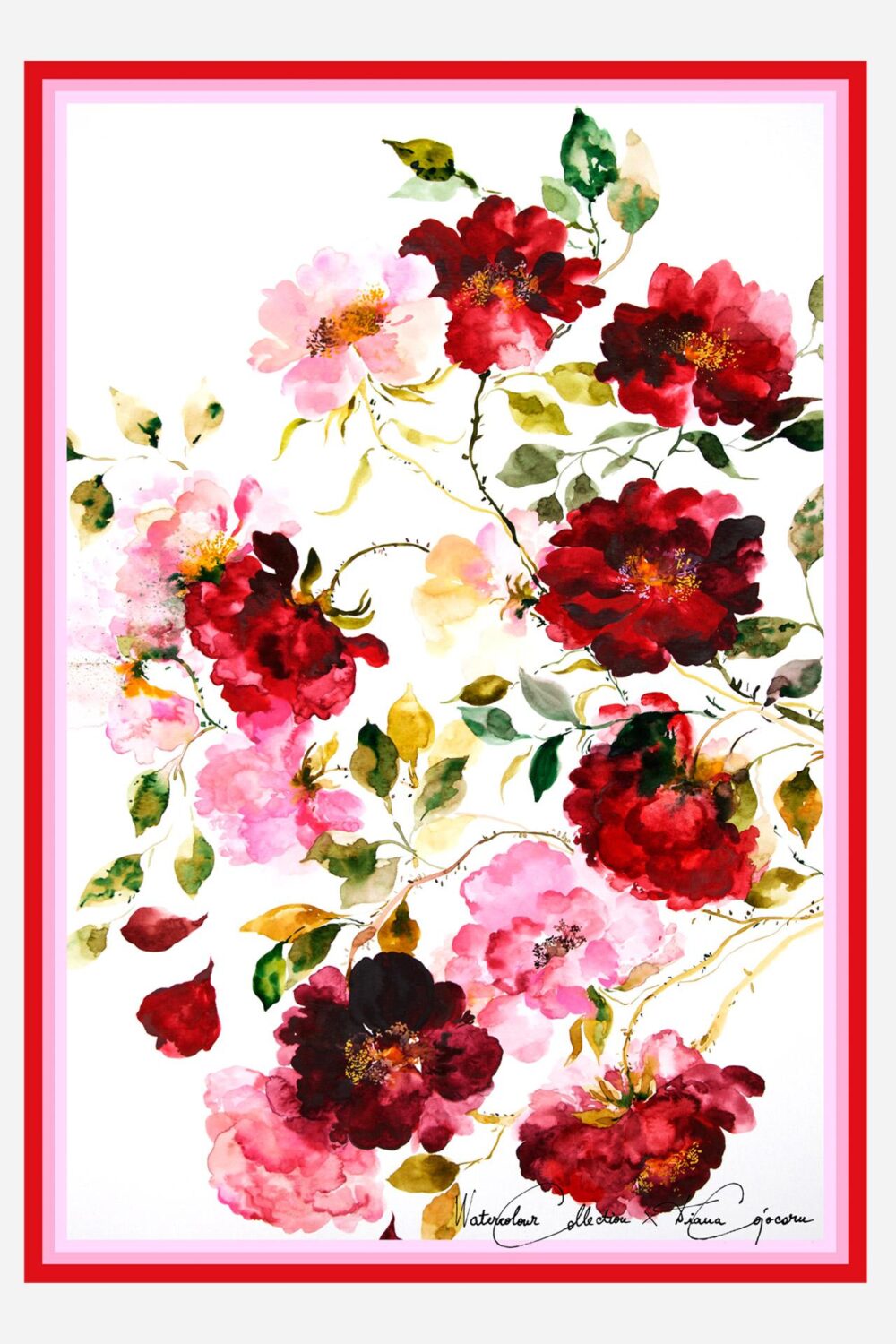 Sciarpa grande Rose Garden - dianacojocaru.it