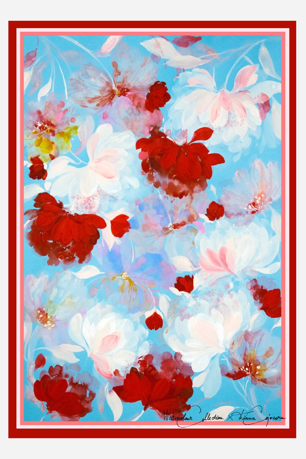 Bouquet turchese 100 x 70 cm - dianacojocaru.it